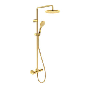 Colonne de douche thermostatique DURAVIT MinusFlow doré poli