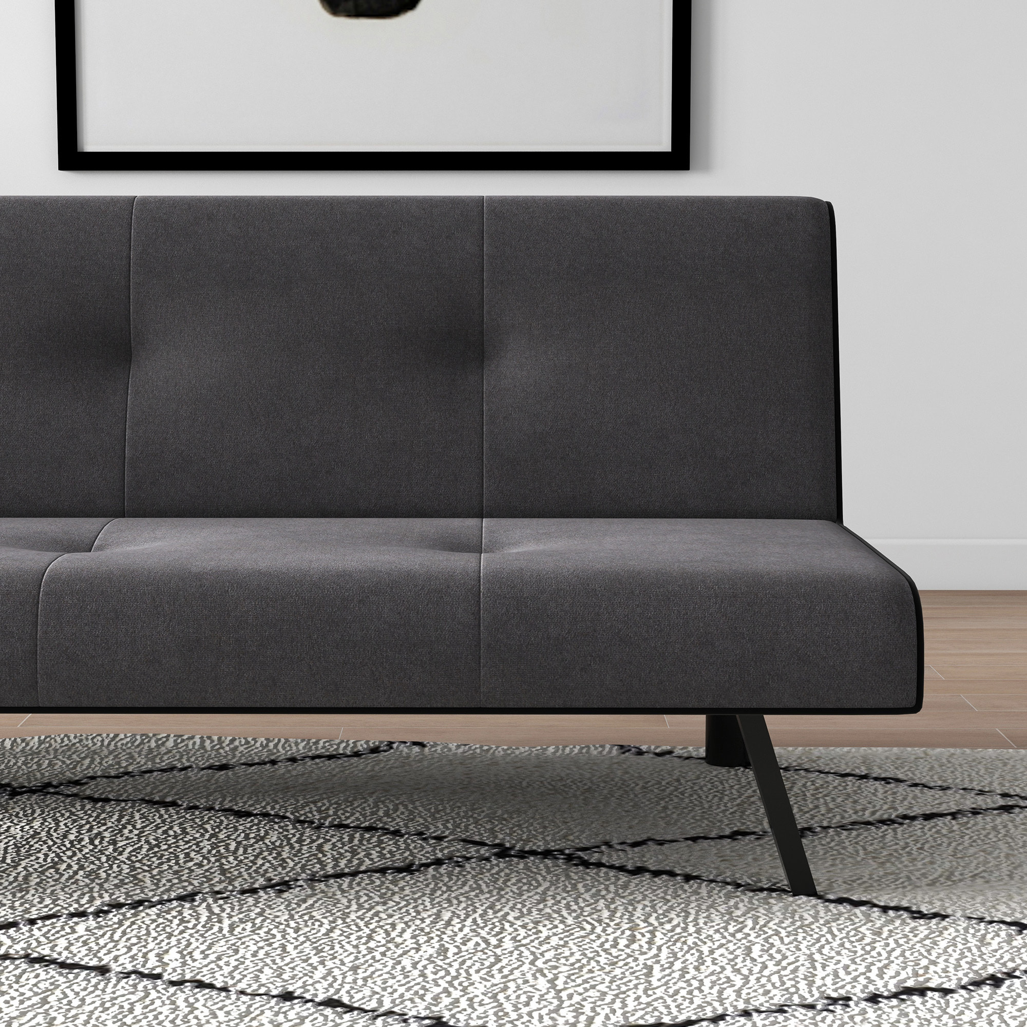 Sofá Cama de 3 Plazas con Patas Elevadas 170x76x72,5 cm Gris