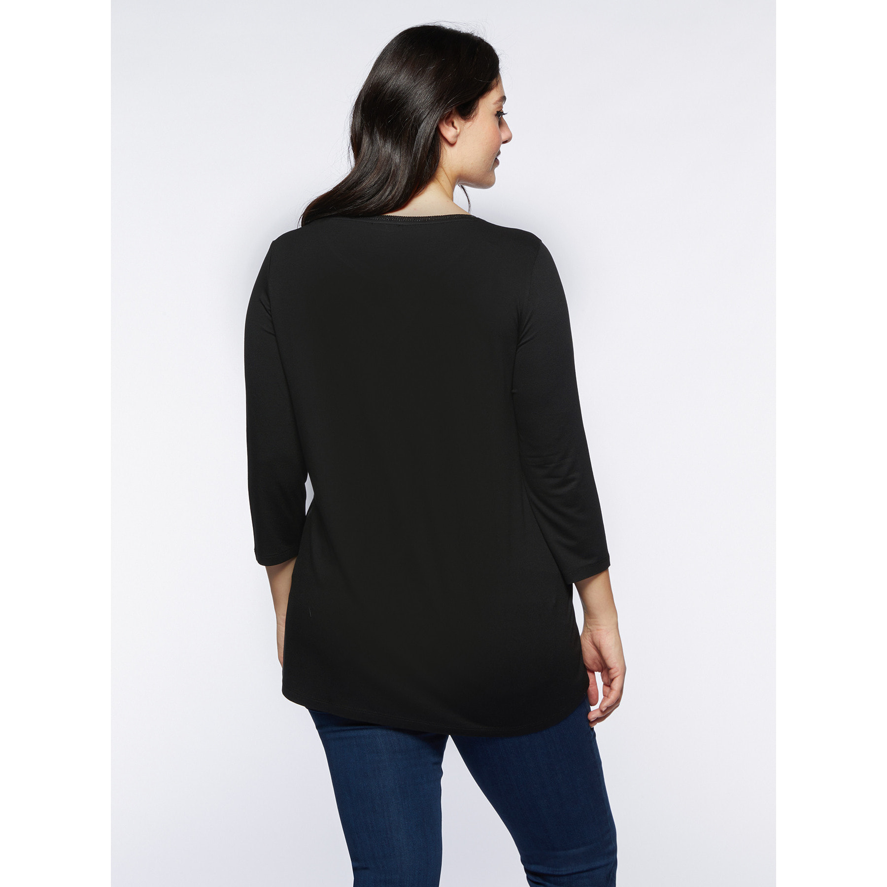 Fiorella Rubino - Camiseta con texto y aplicaciones - Negro