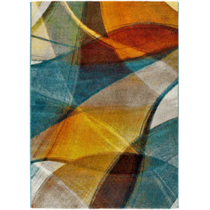 LEIRE Alfombra geométrica de pelo corto multicolor, varias medidas disponibles.