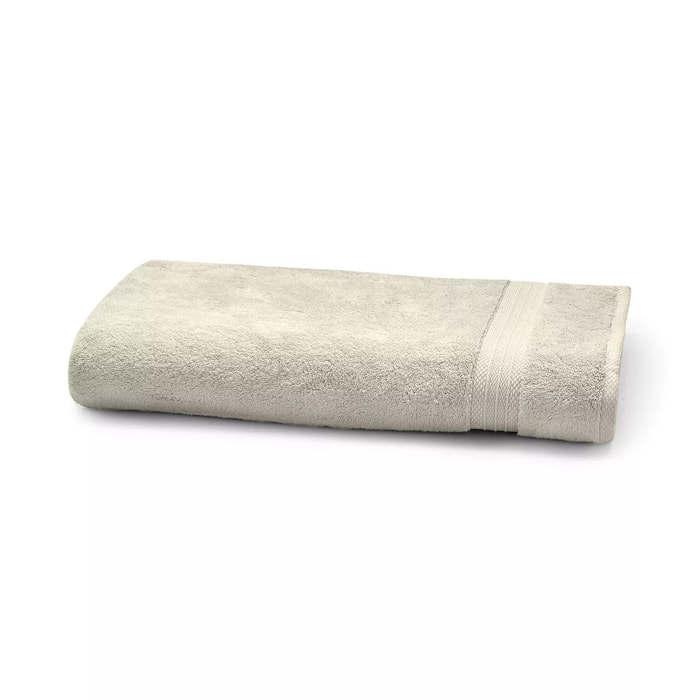 Serviette eponge pur coton 550 g/m² uni ivoire Elea ivoire-