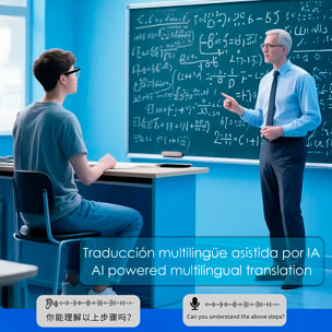 Occhiali intelligenti A02-315, controllo delle chiamate bluetooth, assistente vocale, traduzione AI.