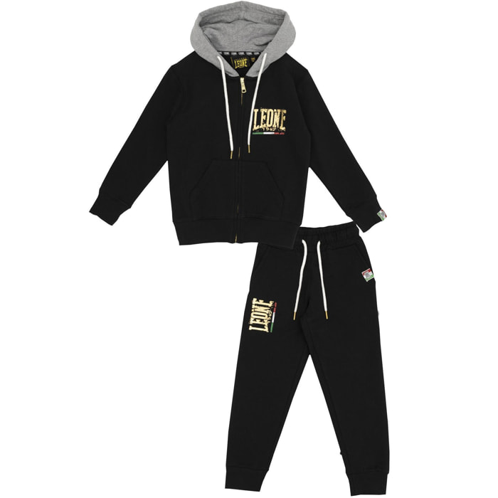 Chándal infantil con capucha Leone Chándal Gold Boy con cremallera completa