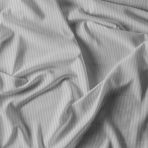 TRAPUNTINO ESTIVO MADE IN ITALY SATIN STRIPES-GRIGIO CHIARO MATRIMONIALE