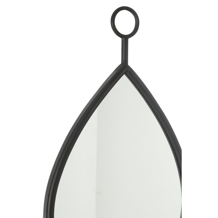 J-Line Miroir Suspendu Drop Miroir/Mdf Noir Small