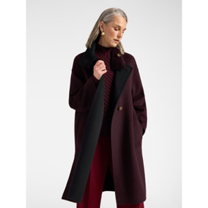 Elena Mirò - Cappotto in double misto lana - Bordeaux