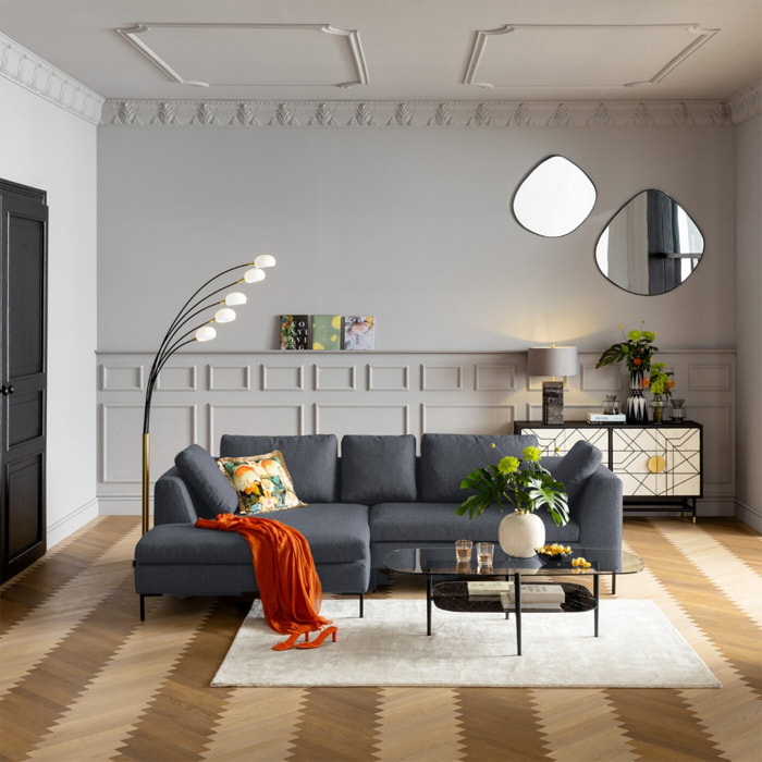 Canapé d'angle Gianna 290cm gris foncé Kare Design