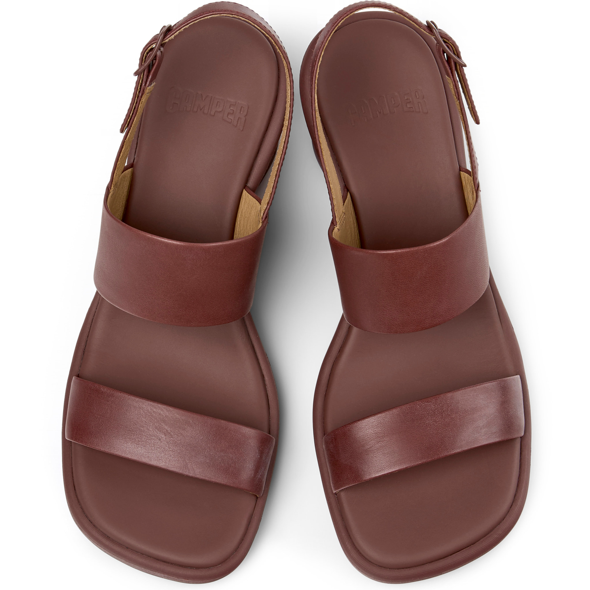 Sandali - CAMPER Louise Sandal - Bordeaux - Pelle liscia