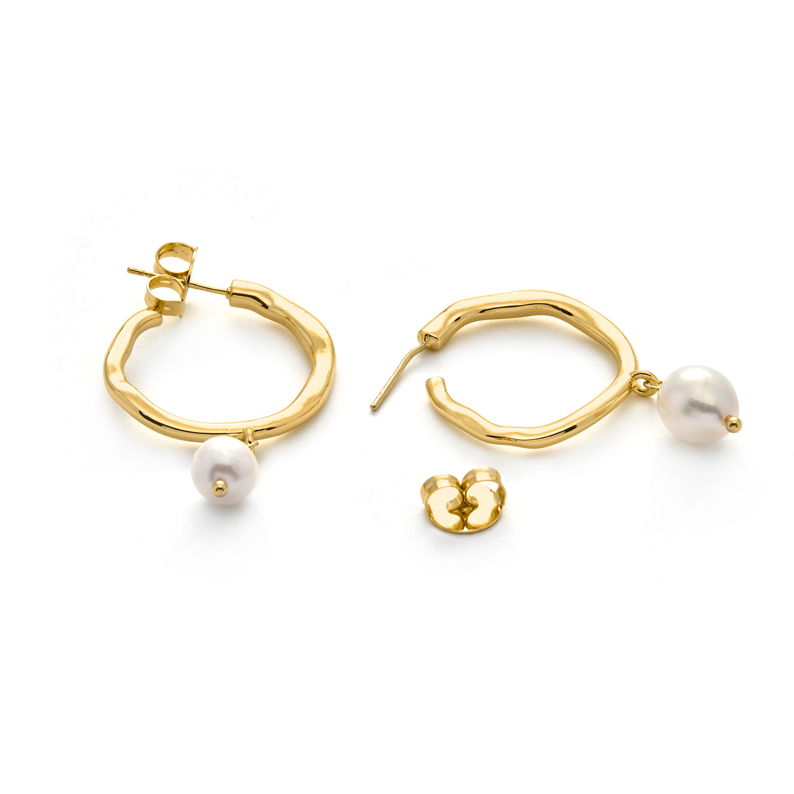 Pendientes Salib acabado oro amarillo 18k