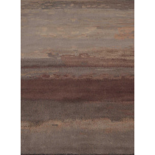 Tapis salon et chambre fait main en laine motif faux uni DOFI