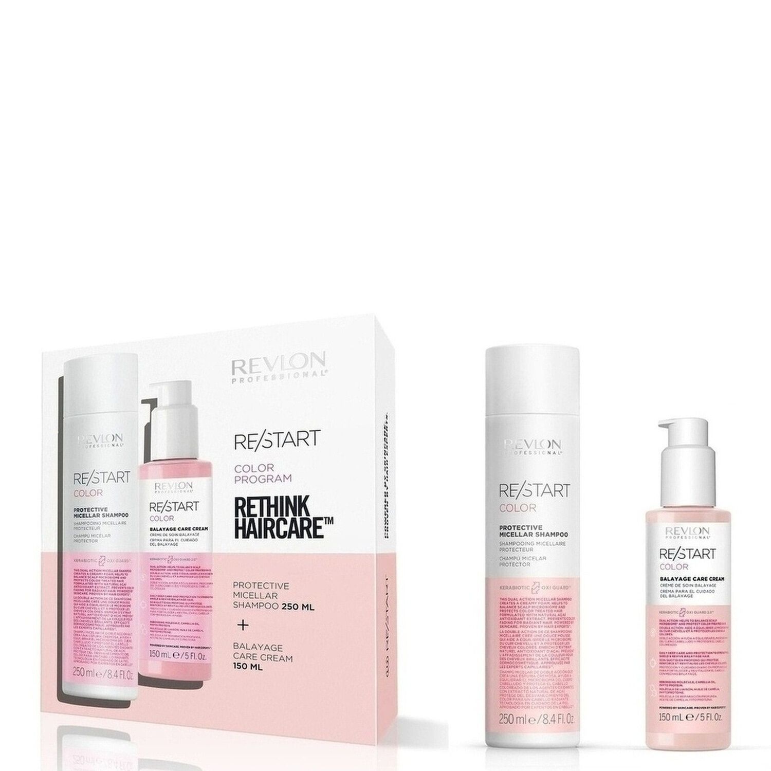 Re/start Color - Coffret Shampooing Micellaire Protecteur 250 ml et Crème Soin Balayage 150 ml