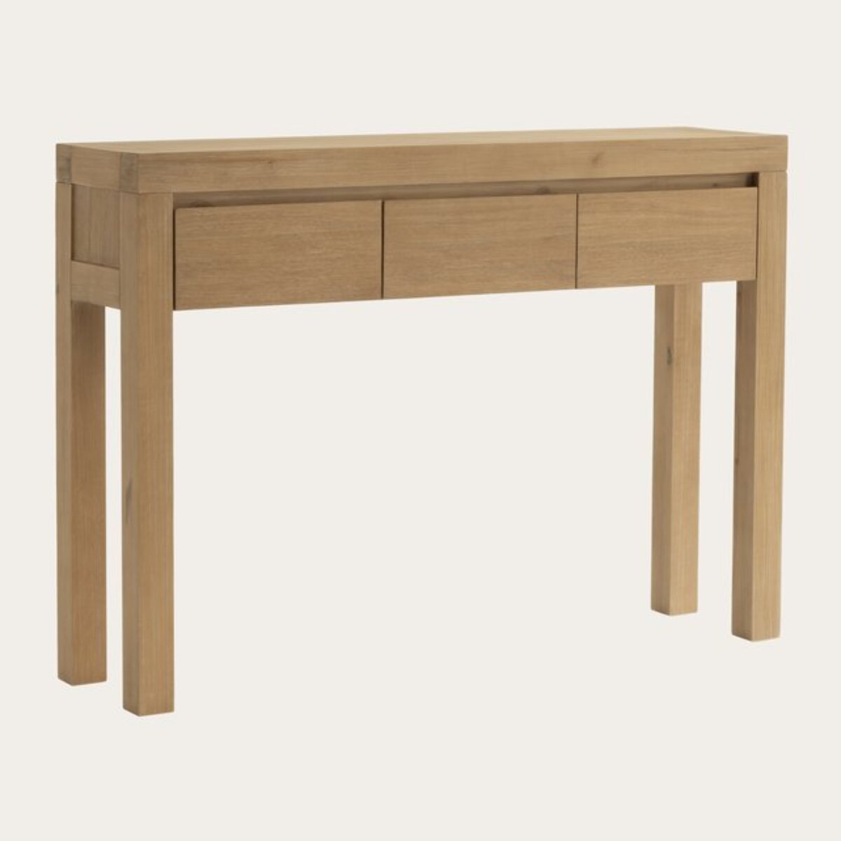 Meuble d'entrée Liland -bois massif d'acacia et panneau de mdf-couleur antique 120 x 85 x 30 cm