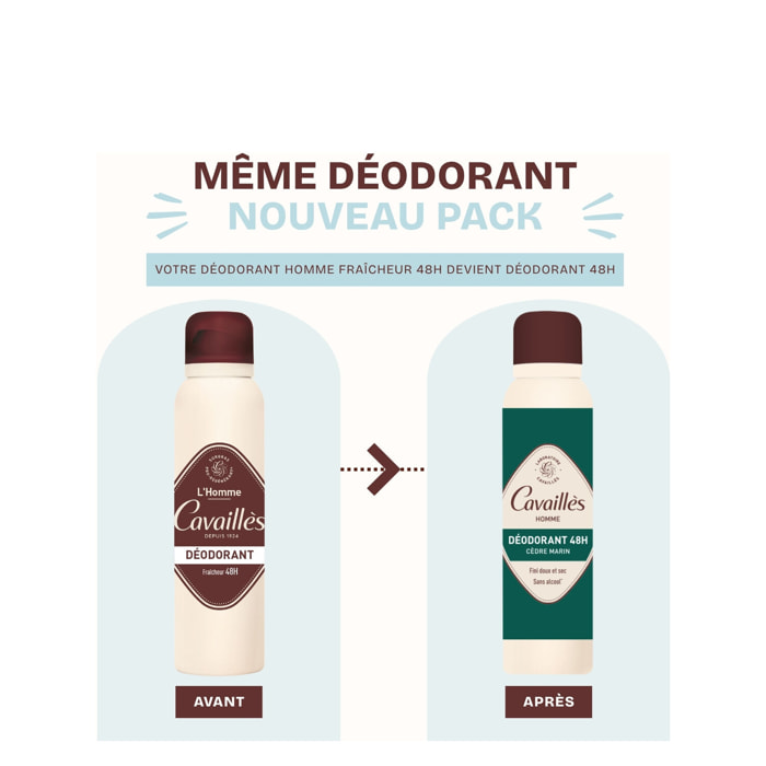 L'Homme - Déodorant Spray Fraîcheur 48h 2x 150 ml