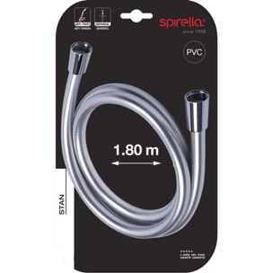 Flexible de douche PVC anti-torsion – 1,80 m – Connexion universelle F 1/2 – ACS