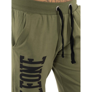 Pantalone sportivo invernale da uomo con polsino e logo grande "Basic"