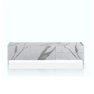 Tomasucci TV port EDDY WHITE MARBLE Blanc