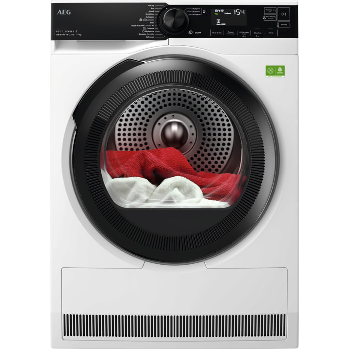 AEG Secadora con Bomba de Calor Serie 8000 AbsoluteCare® de 9 kg TR839T4PBCP