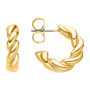 Pendientes de 17mm de diámetro acabado oro 18K