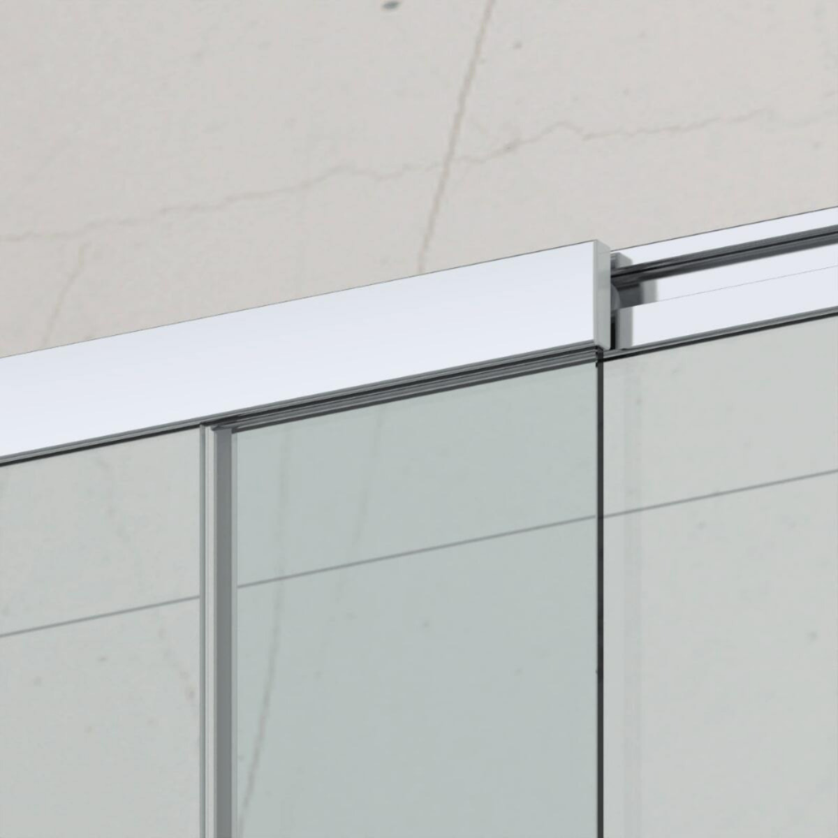 Swiss Aqua Technologies Vision 140x120 cm pare-baignoire coulissant en verre, traitement Easy Clean, chrome (SATVZVI120CRT)