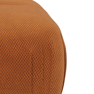 Penelope - pouf en velours texturé - Terracotta