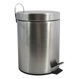 Poubelle à pédale Inox 5L Inox Satiné MSV