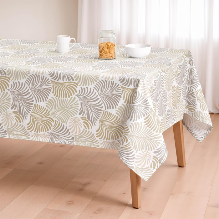 Nappe anti-taches IZMIR BEIGE - en 100 % coton
