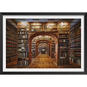 Affiche photo librairie des sciences - Affiche sous cadre noir