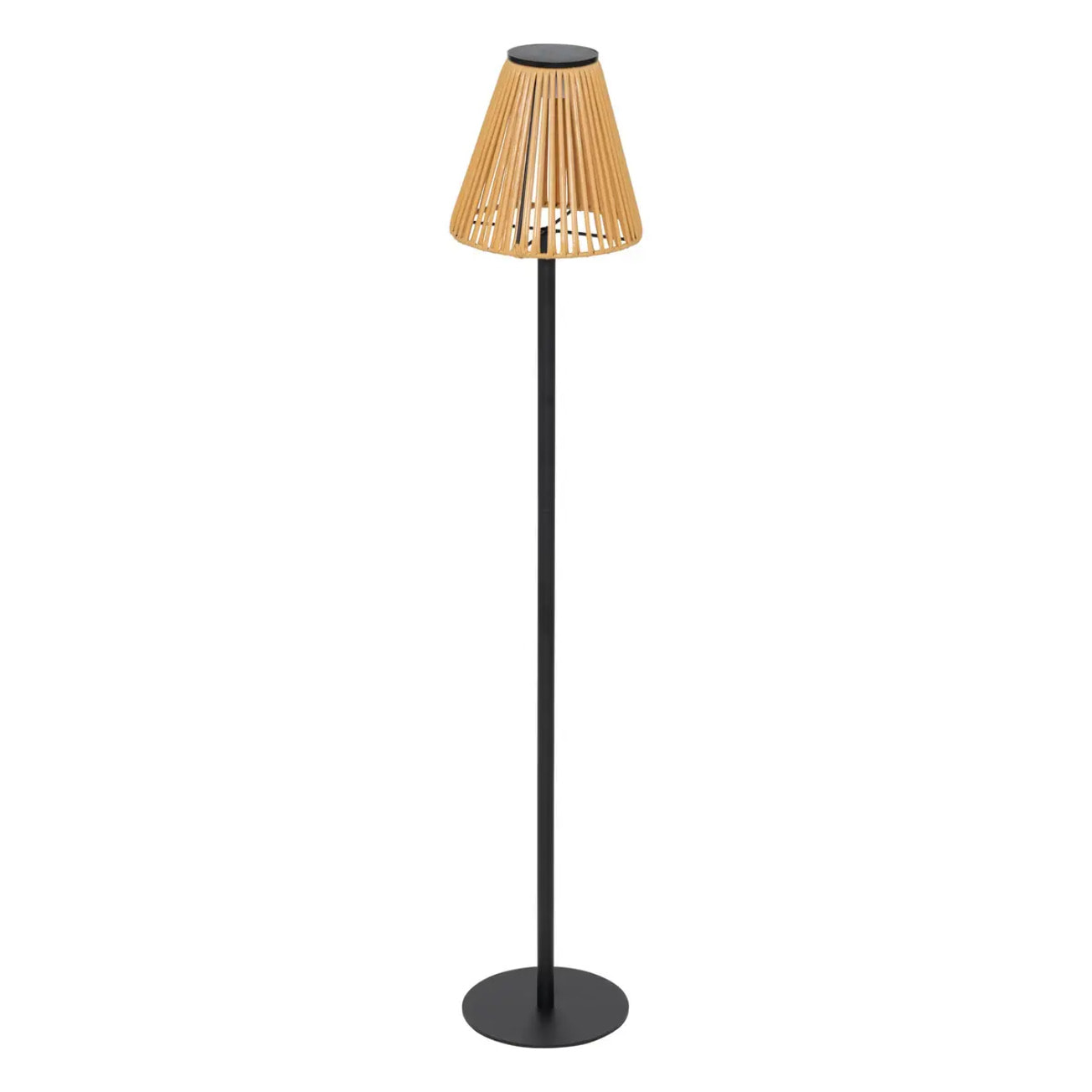 Lampadaire d'extérieur solaire et USB "Kessy" beige H108cm