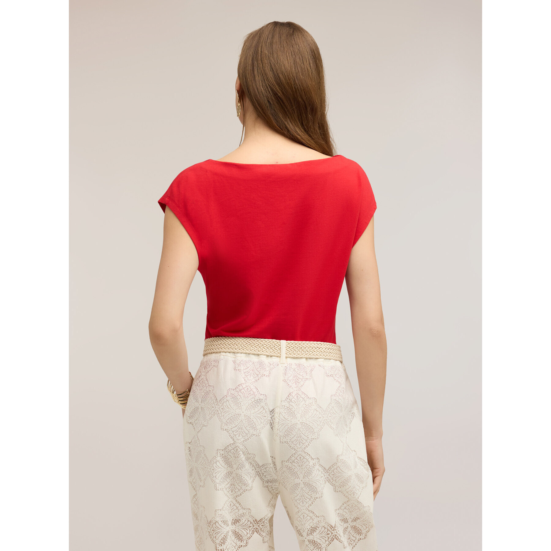 Motivi - Top con drappeggio laterale - Rosso