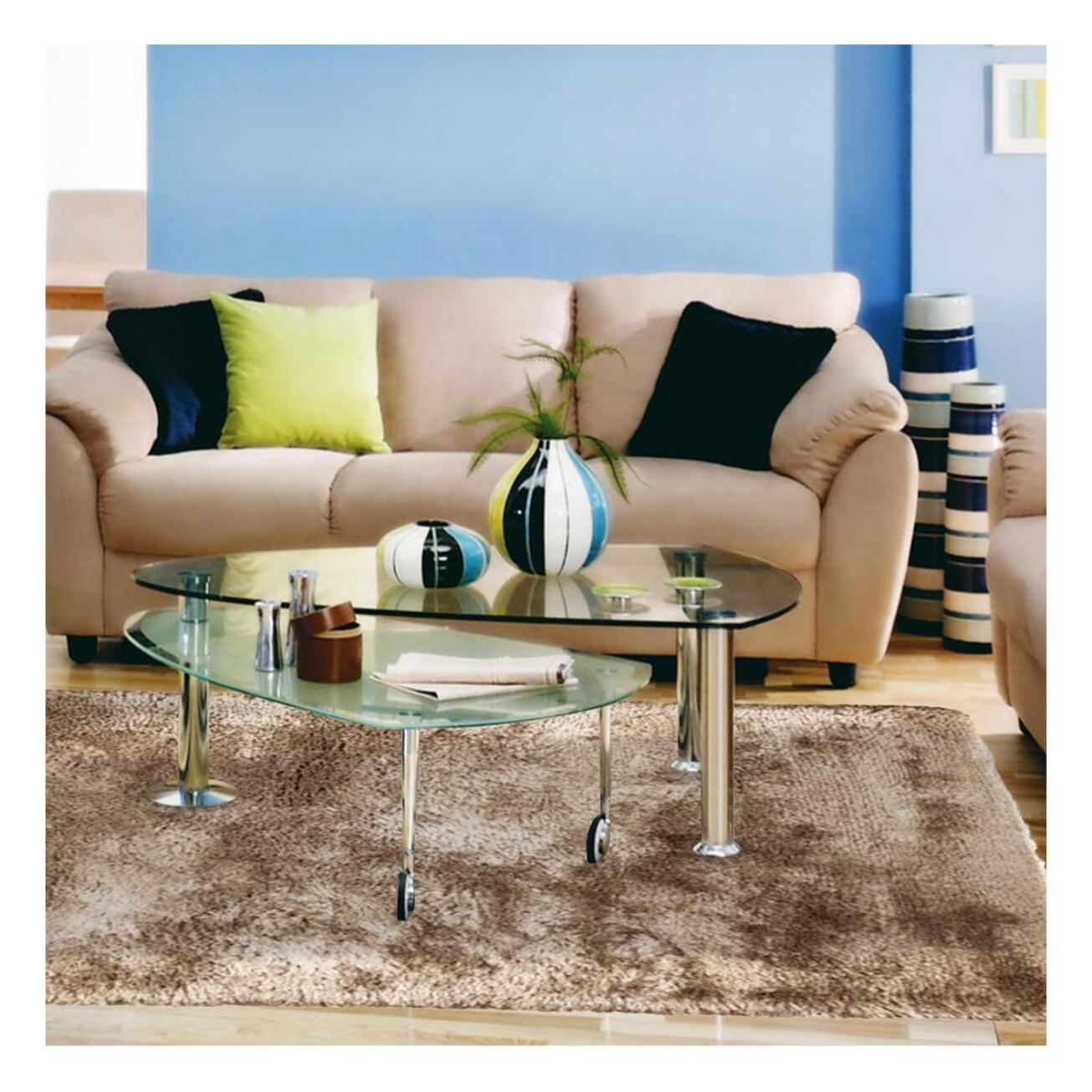 Tapis shaggy fait main motif uni HAUL