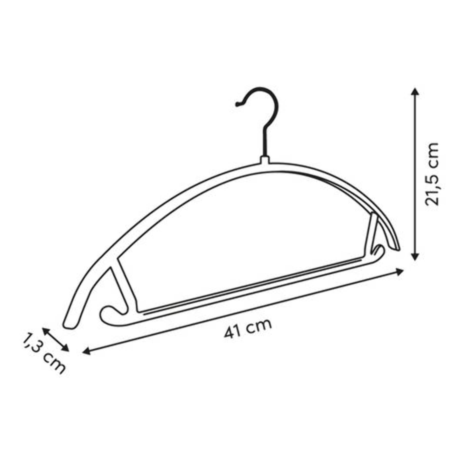 Lot de 3 cintres Hang'Up L.41cm noir