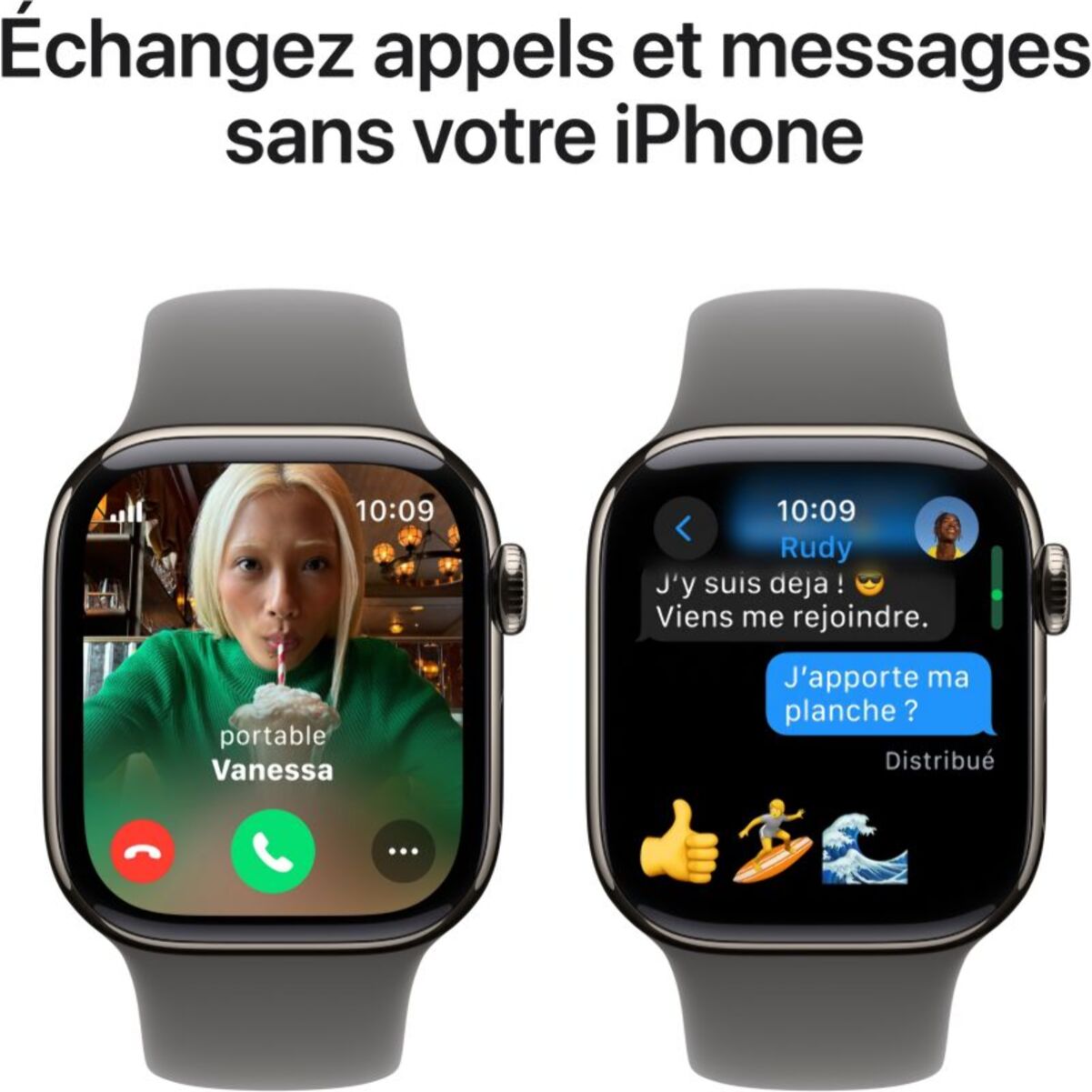 Montre connectée APPLE WATCH Serie 10 46mm Titane Naturel S/M Cell