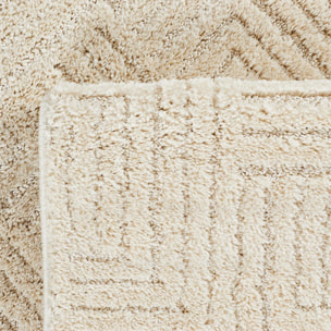 Tapis salon et chambre tissé motif géométrique MEBA