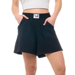 Bermuda donna Leone 1947 Apparel in cotone elasticizzato con patch boxe. Sportivi.