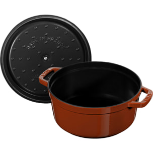 Cocotte 20 cm, Rond(e), Cannelle, Fonte STAUB