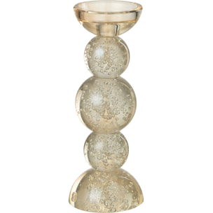 J-Line bougeoir - verre - champagne - small