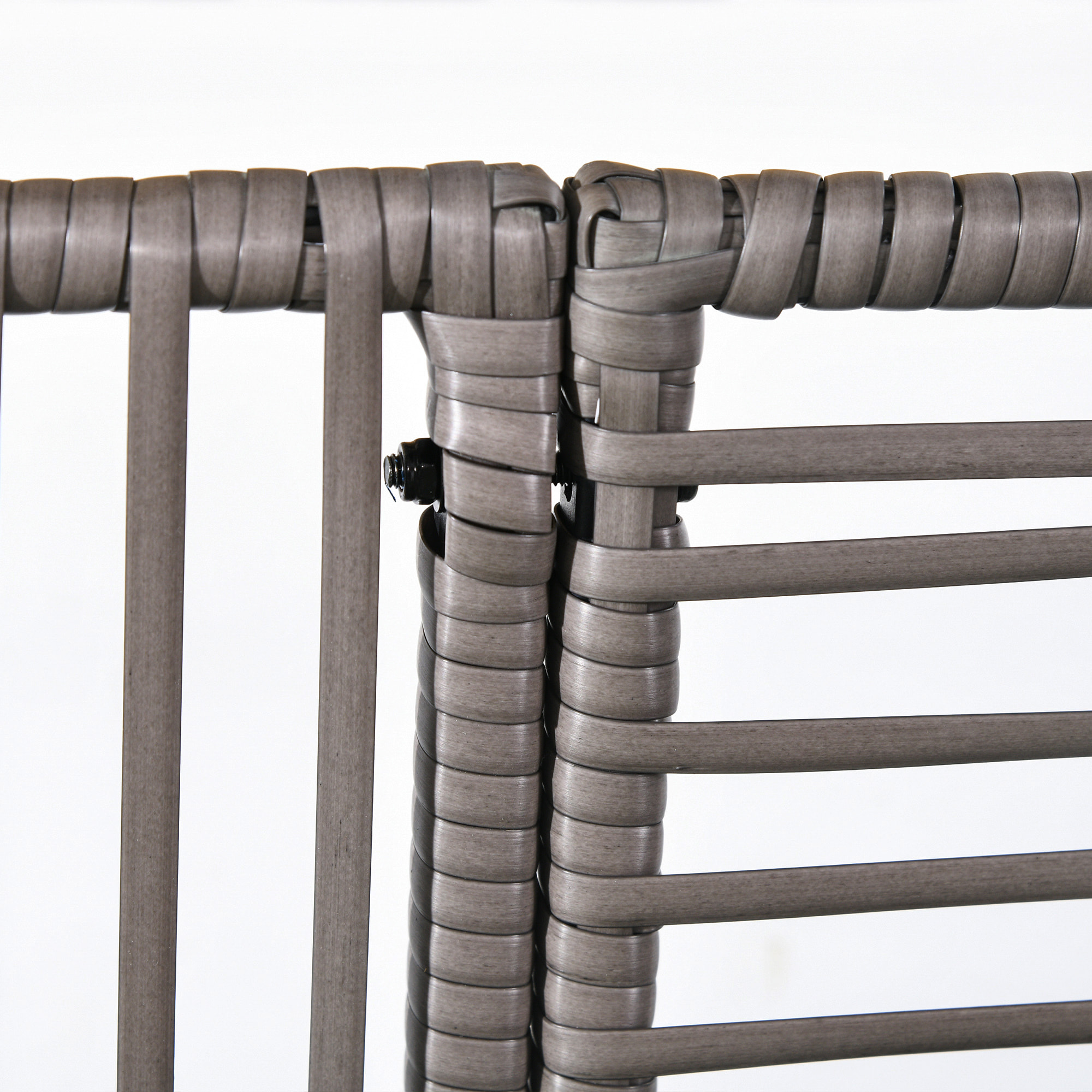 Jardinière avec treillis haut dim. 103L x 29l x 103H cm résine tressée PE aspect rotin gris