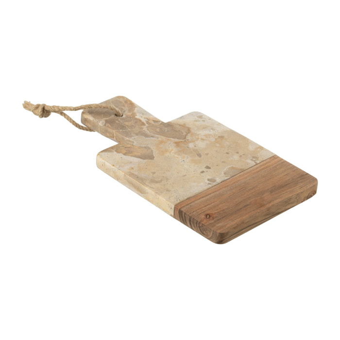J-Line planche à fromage rectangulaire Marbre - pierre - beige/naturel - small