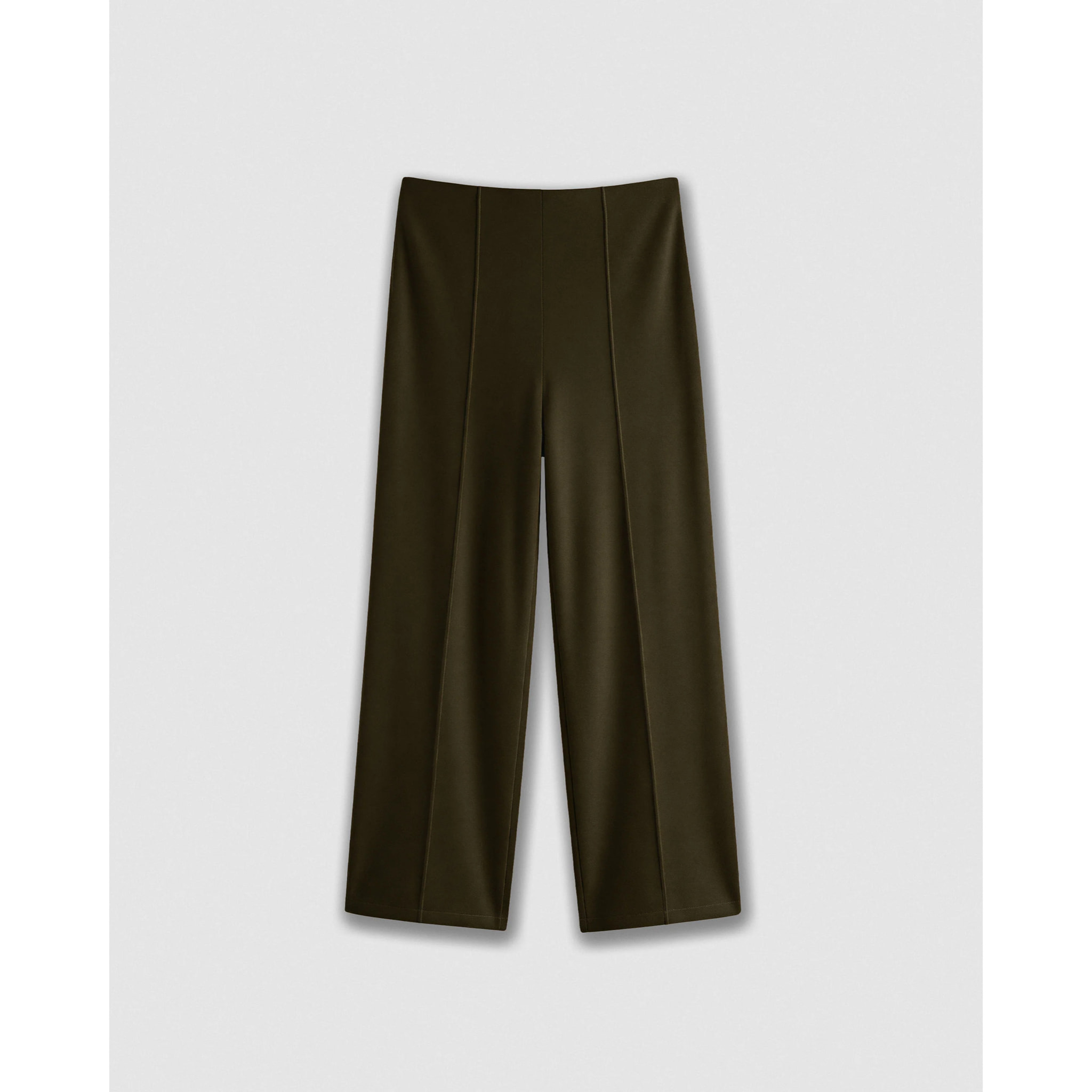 Pantalón largo pinzas angorina liso verde