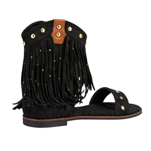 Sandalia boho flecos mujer plana