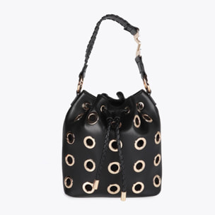 Borsa con Occhielli Metallici Circolari
