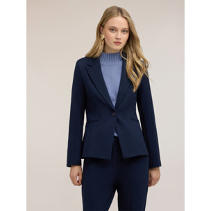 Motivi - Blazer monopetto in punto milano - Blu