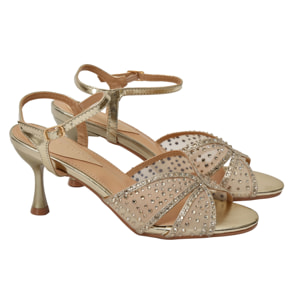 Sandali con strass - tacco 8,0 cm