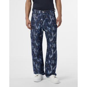 PHILIPP PLEIN Beach Boy Fit Jeans Jacquard Monogram