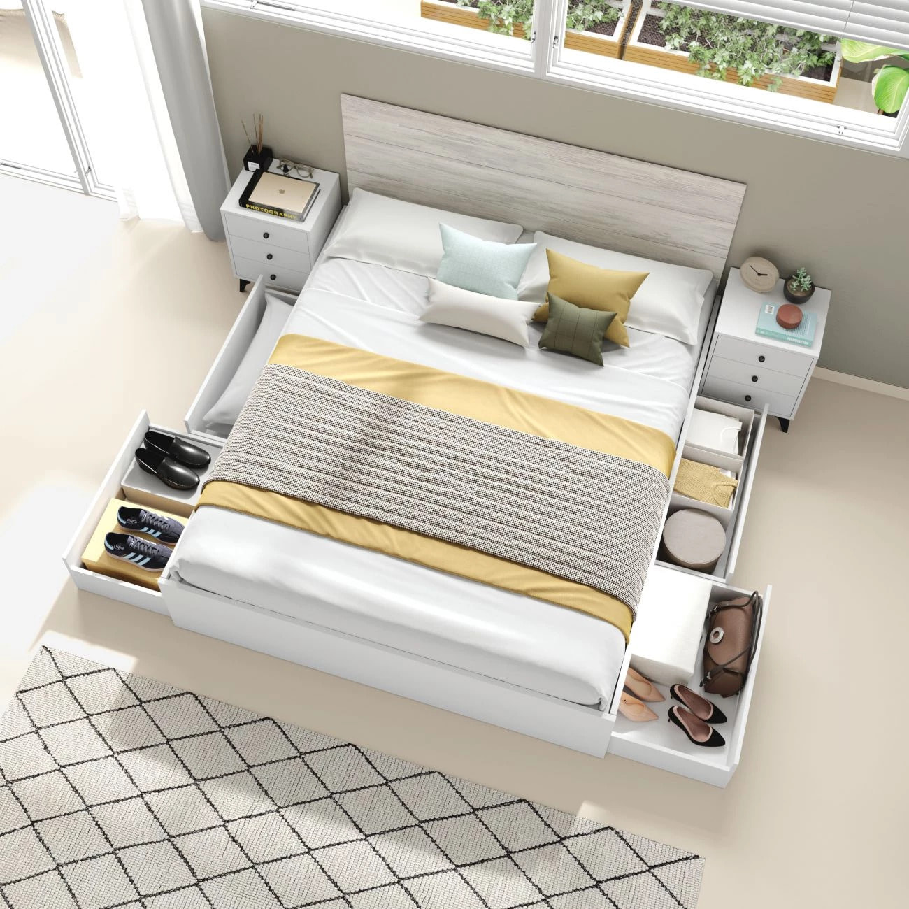 Cama Four Blanco Artik (Blanco Mate)