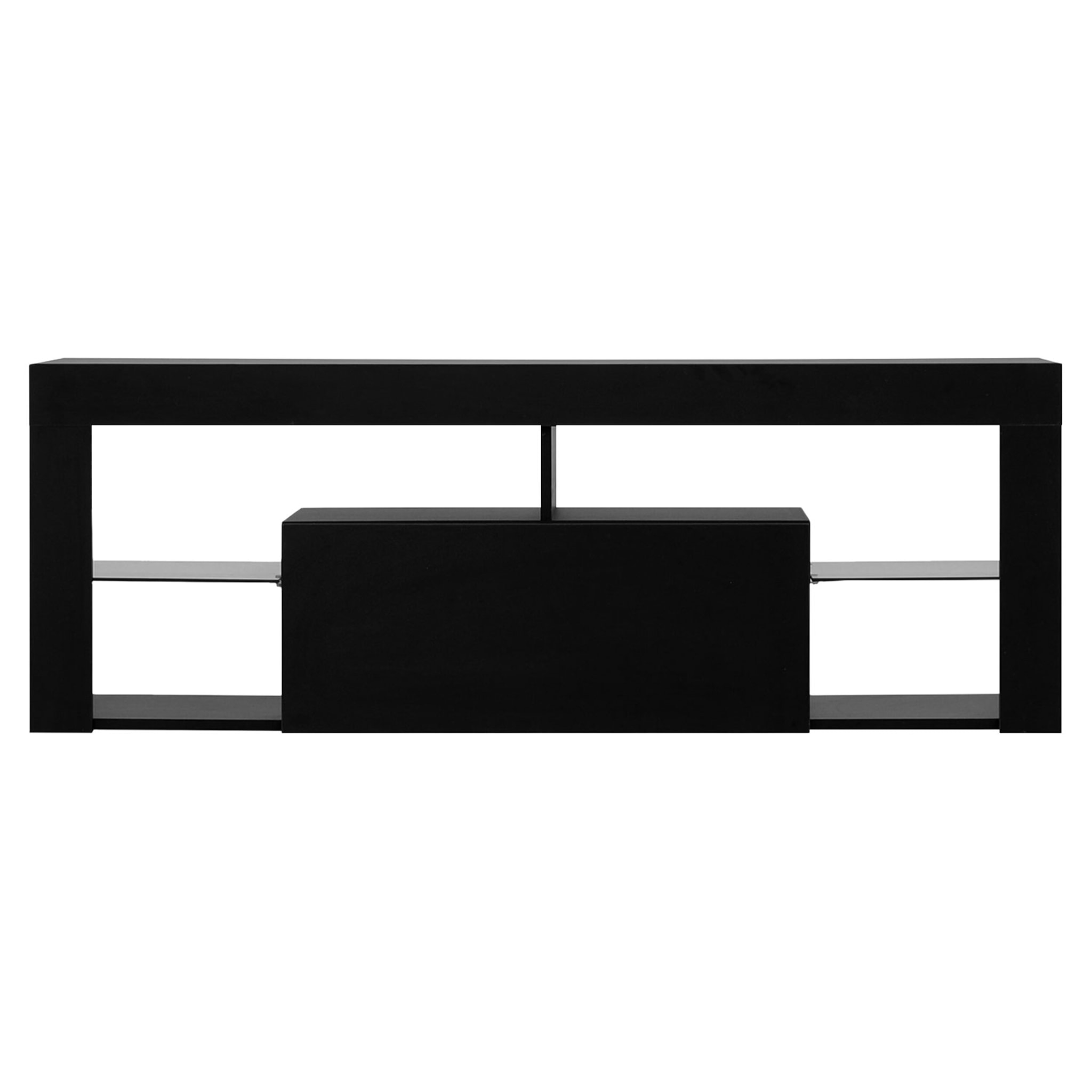 Meuble TV 140cm noir à LED DARYL