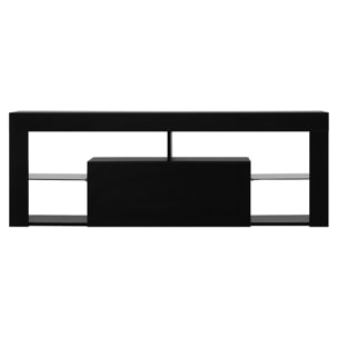 Meuble TV 140cm noir à LED DARYL