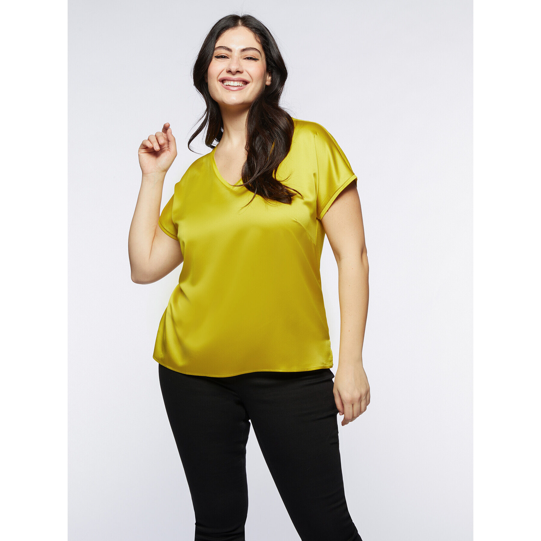 Fiorella Rubino - T-shirt in due tessuti - Giallo