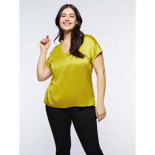 Fiorella Rubino - T-shirt in due tessuti - Giallo