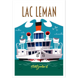 Poster de le lac leman Affiche seule